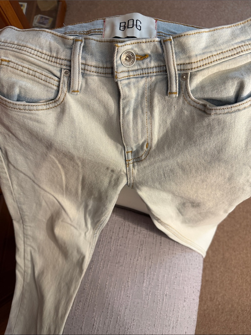 BDG Women's Cream Skinny Jeans
